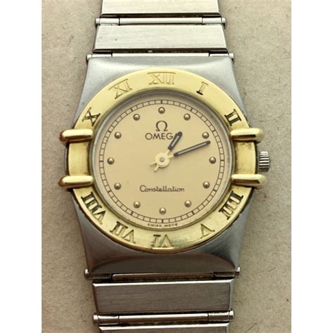 omega ladies watches gold|omega constellation 18k gold watch.